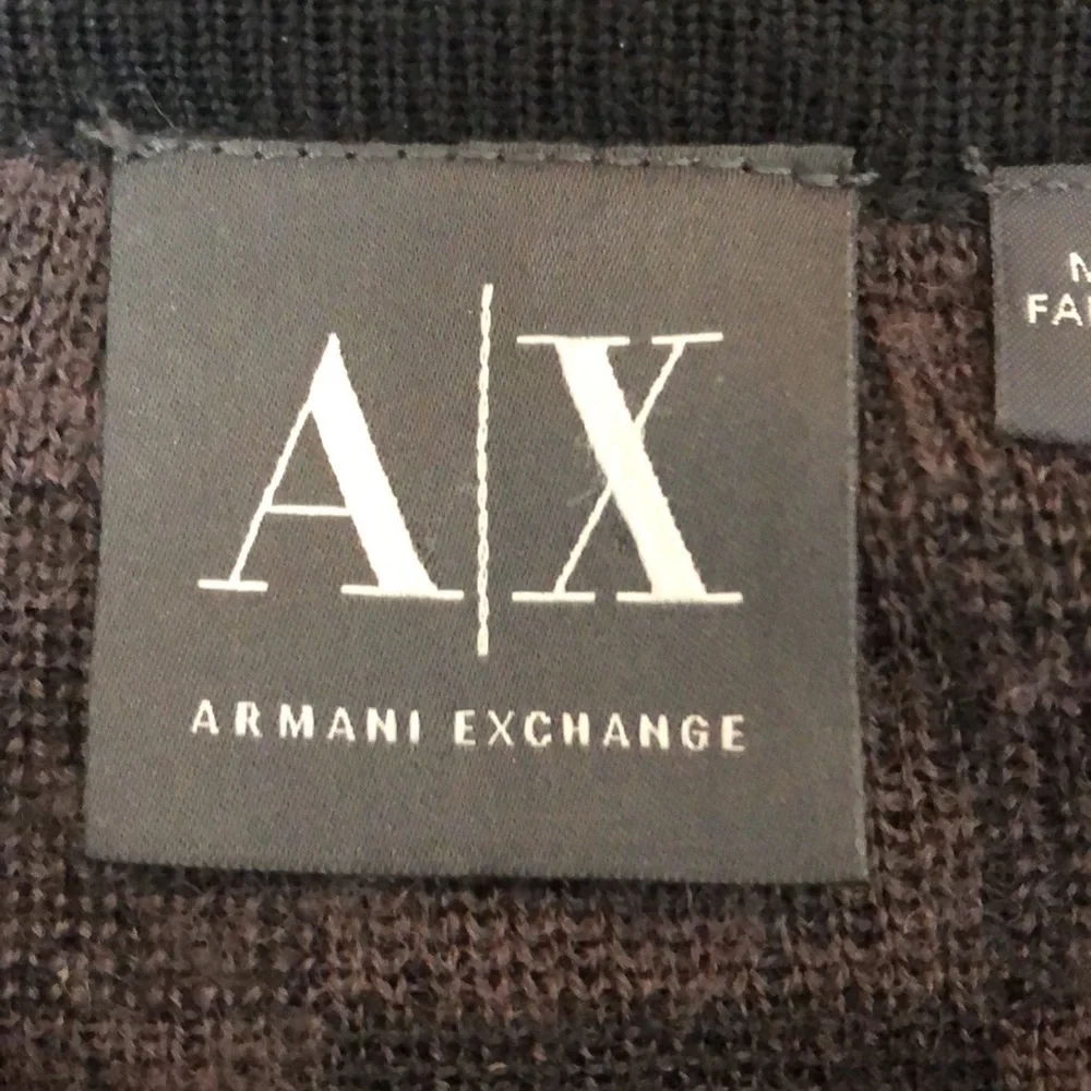 Armani Exchange Merino Wool Blend Checkered Sweater Size Medium